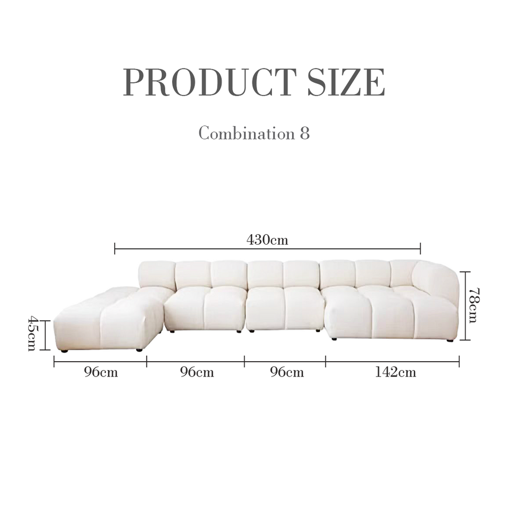 Lysander Velvet Module Three Seater, Four Seater, Five Seater Sofa, Corner Sofa, White with grey corner sofa chesterfield
