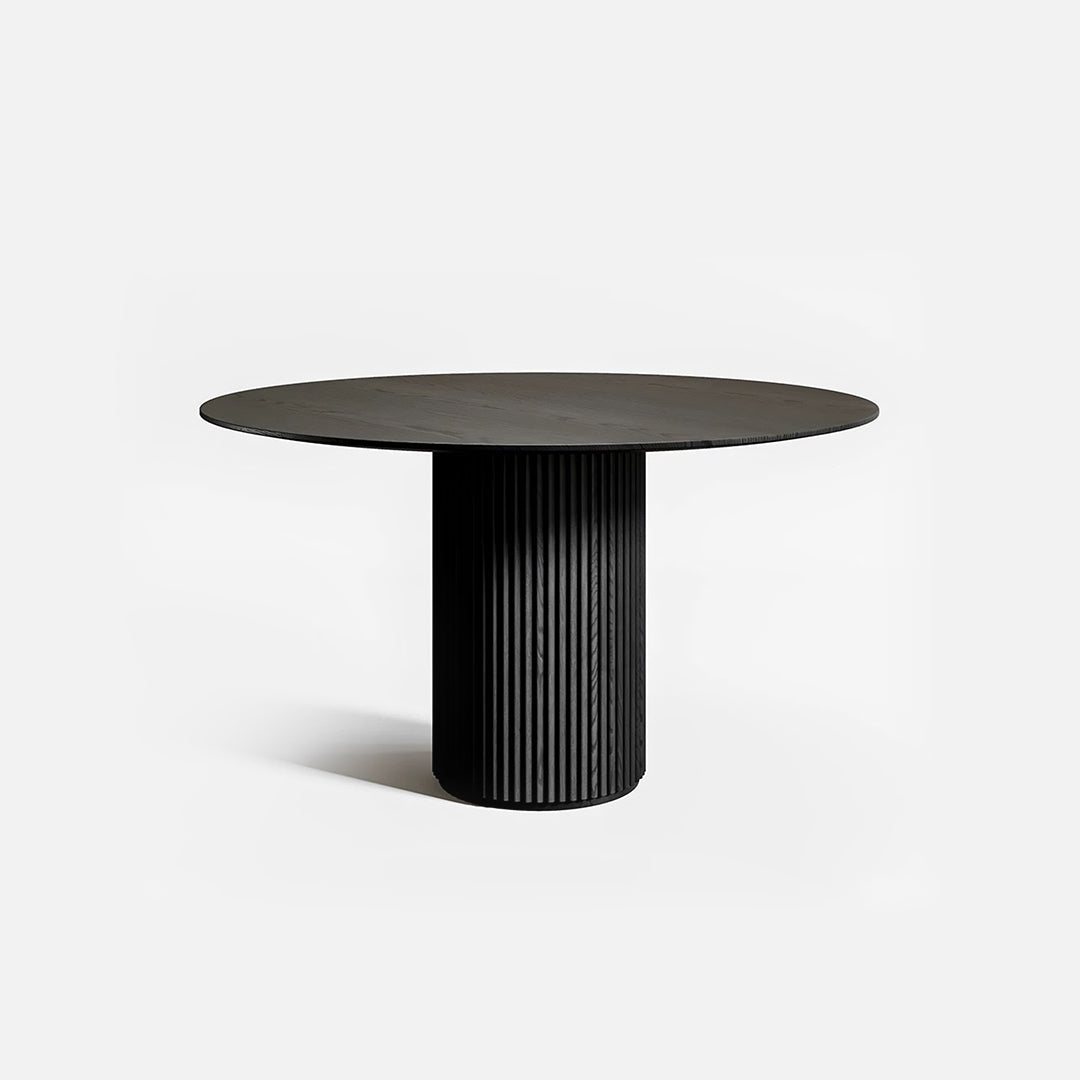 Ivar Round Dining Table, Oak Or Walnut with circular dining table
