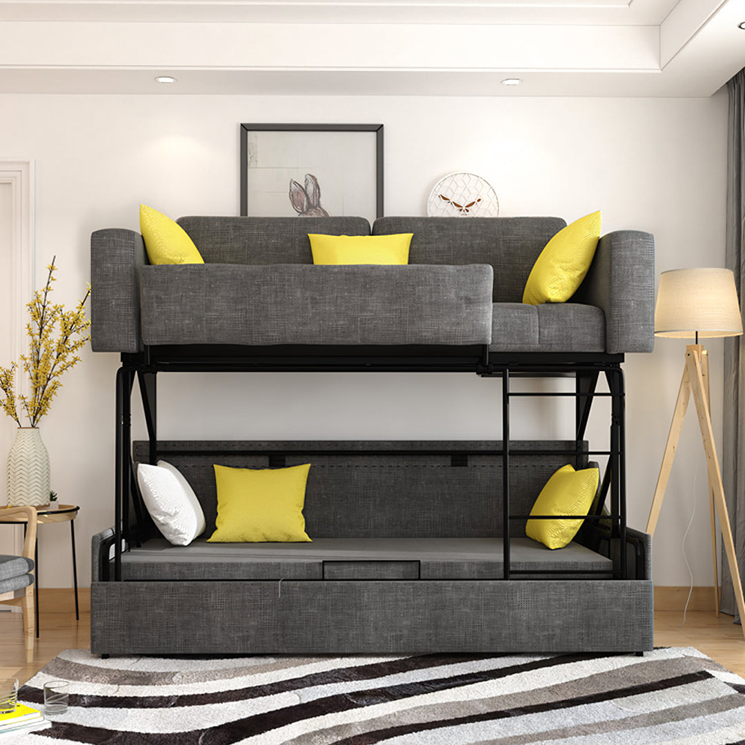 Pérez Two Seater Sofa Bed, Bunk Bed, Linen - small 2 seater sofa bed