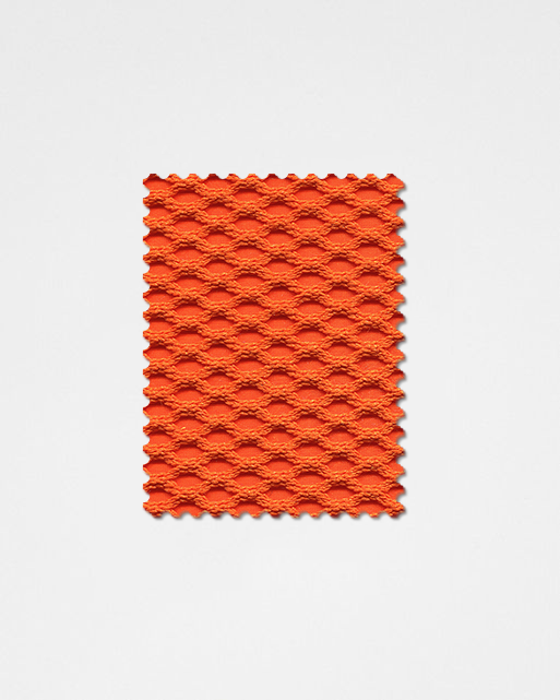 Orange Red-08 | 3D Solid Knitted Cotton Swatch-Weilai Concept-Weilai Concept