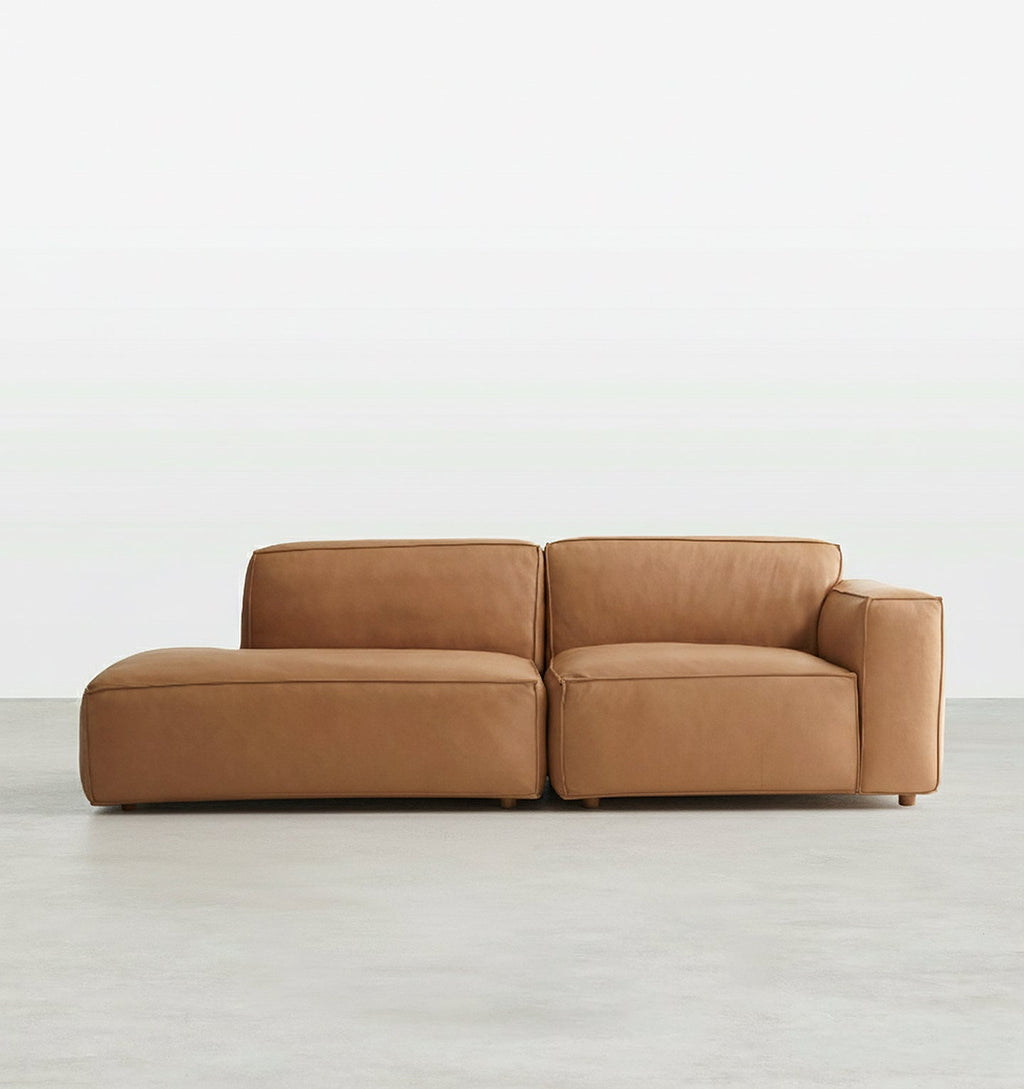 Lucian Four Seater Coner Sofa, Modular Sofa, Real Leather-Weilai Concept