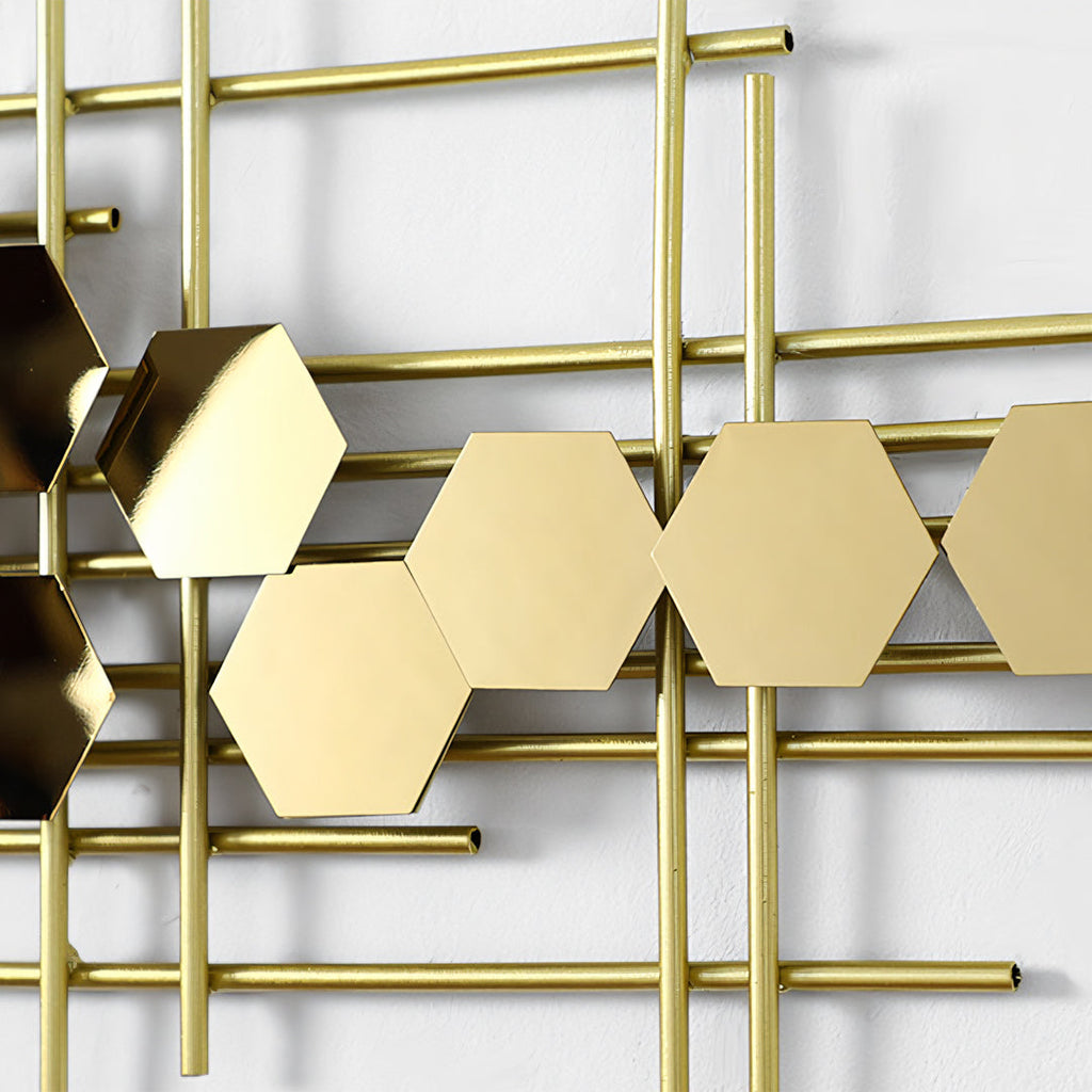 Clark Art Deco Wall Clock, Silent Clock, Gold-Weilai-Weilai Concept