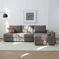 Edwards Three Seater Corner Sofa Bed With Storage, Linen