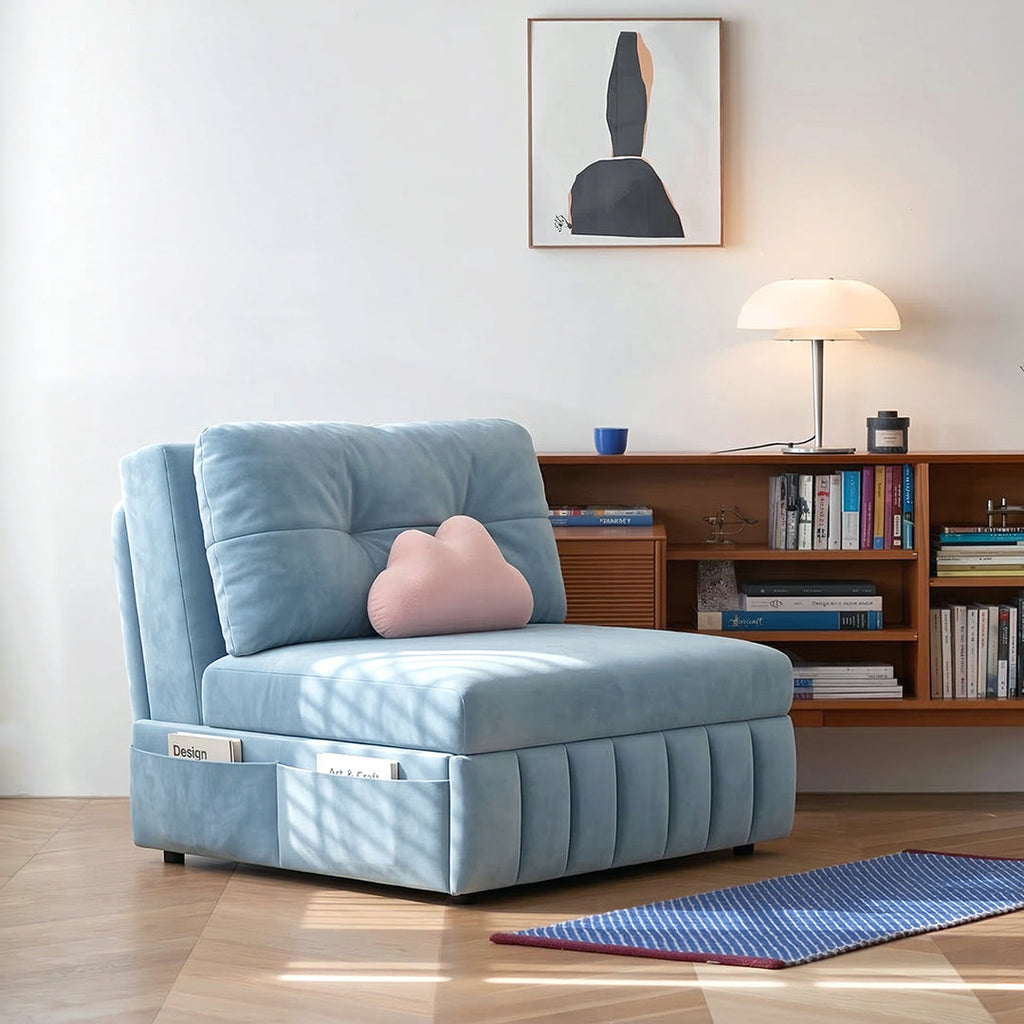 Mehta Single Seater Sofa Bed, Two Seater Sofa Bed, Blue