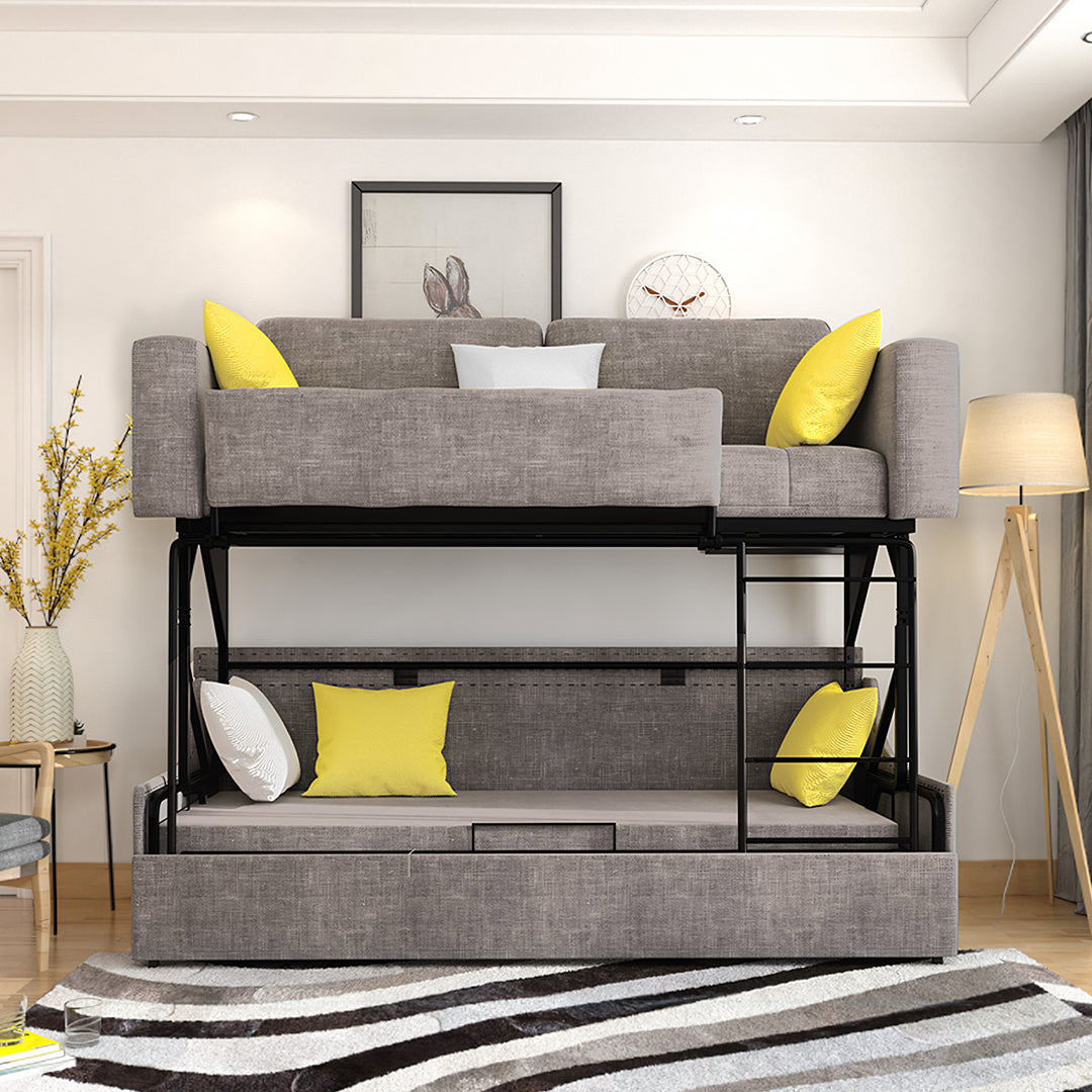 Pérez Two Seater Sofa Bed, Bunk Bed, Linen with sofa beds comfortable