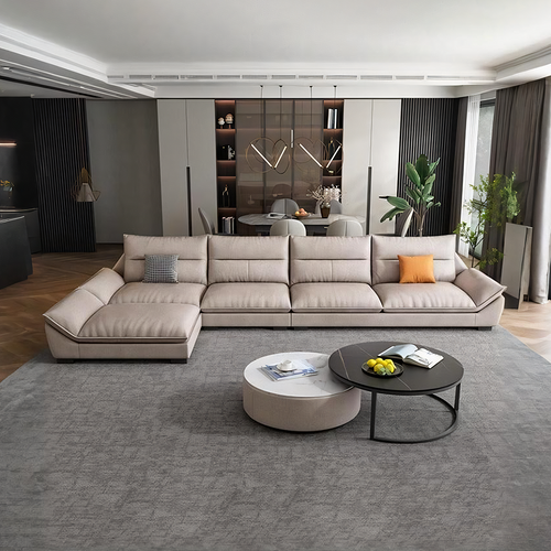 Quinn Five Seater Sofa, Leathaire, side view of kitchen corner sofa