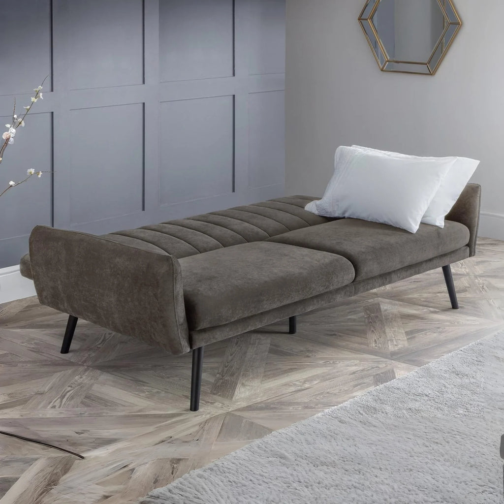 Gray sofa bed iconic abode