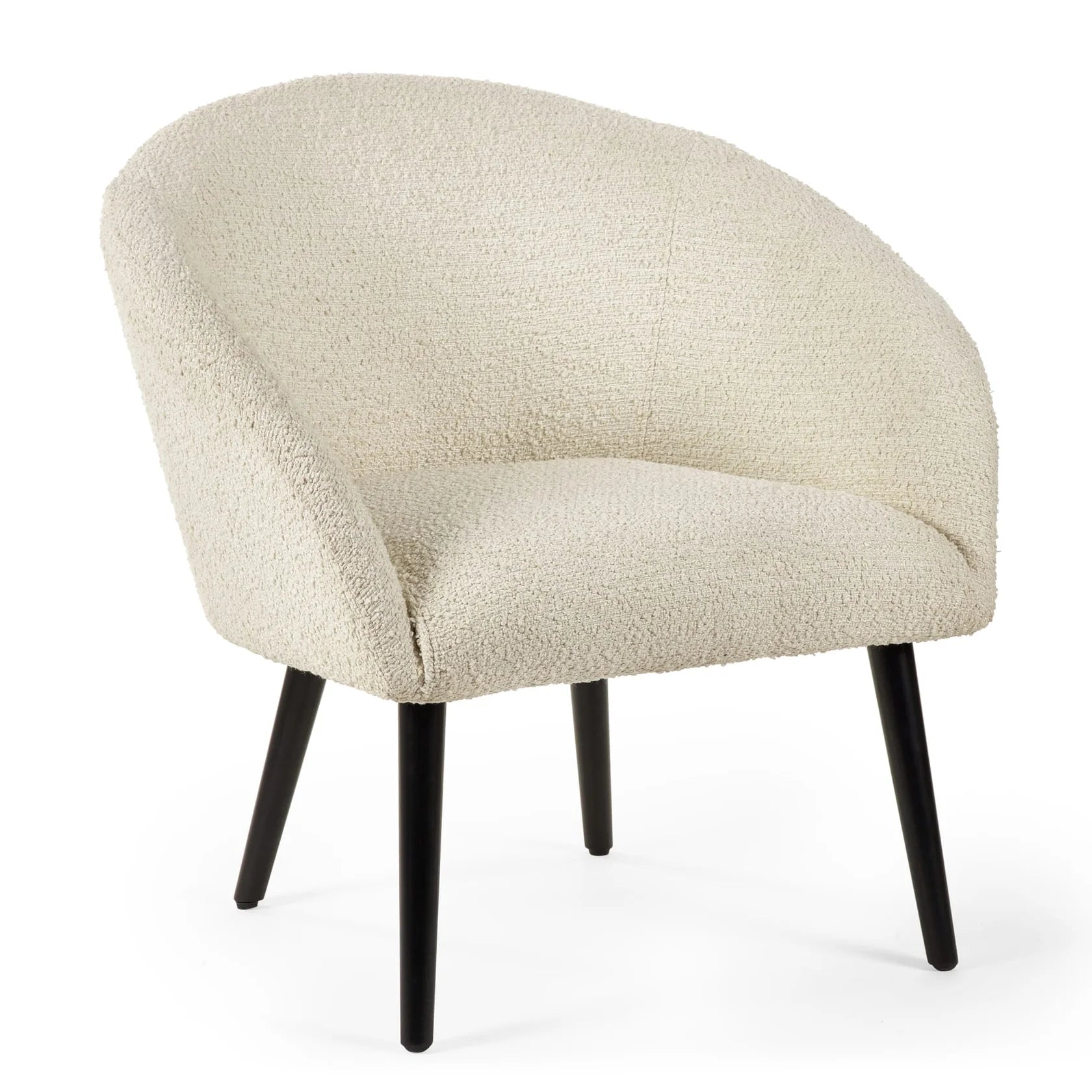 Amari Boucle Accent Chair - Ivory