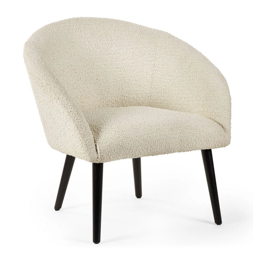 Amari Boucle Accent Chair - Ivory