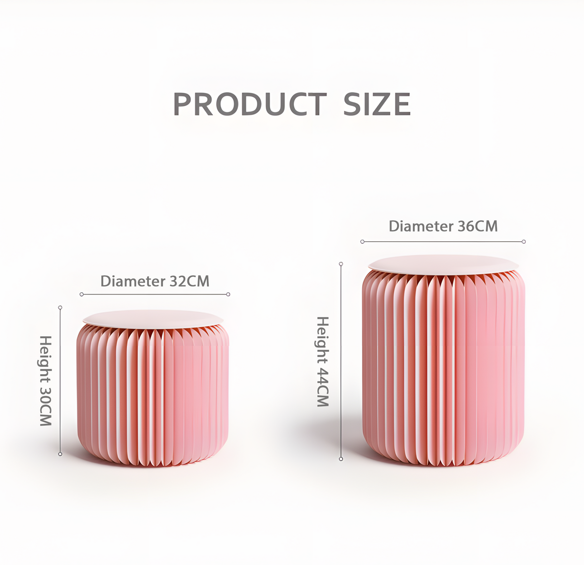 Accordion Stool Spring Pink-Weilai Concept-Weilai Concept