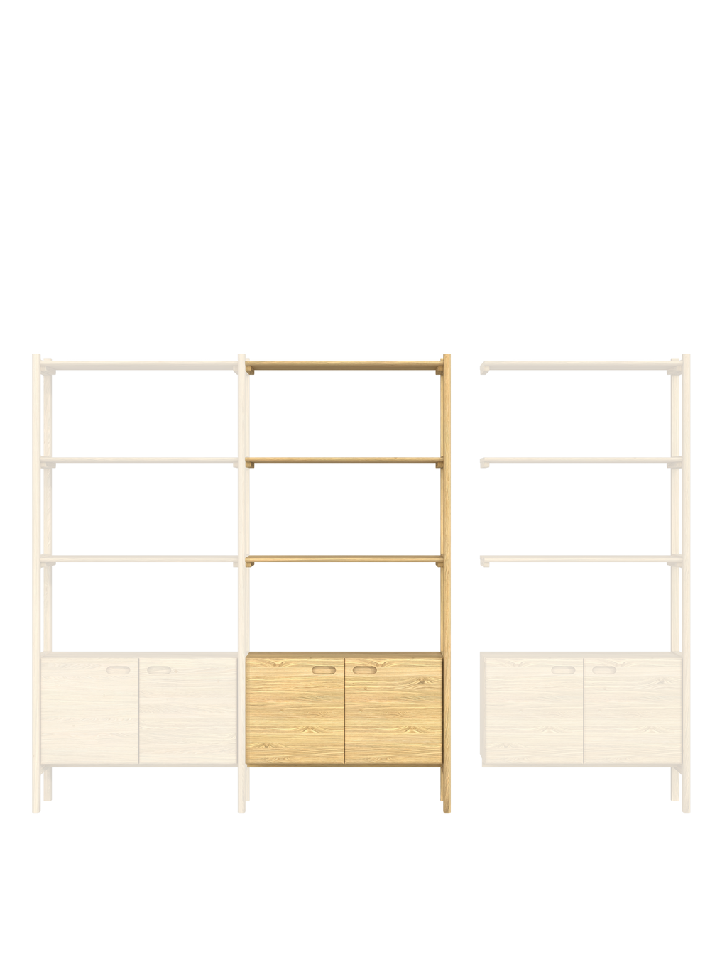 Hazlemere 2 Door Single Bookcase Extension