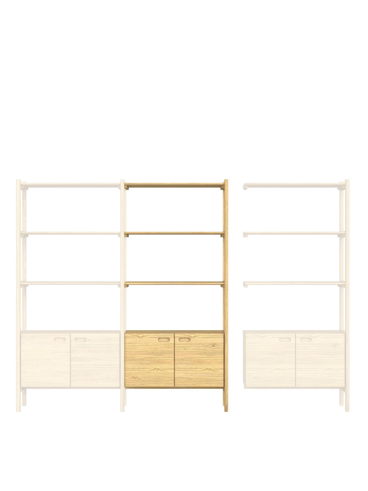 Hazlemere 2 Door Single Bookcase Extension