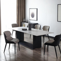Alme Dining Table, Black Base - outdoor dining table