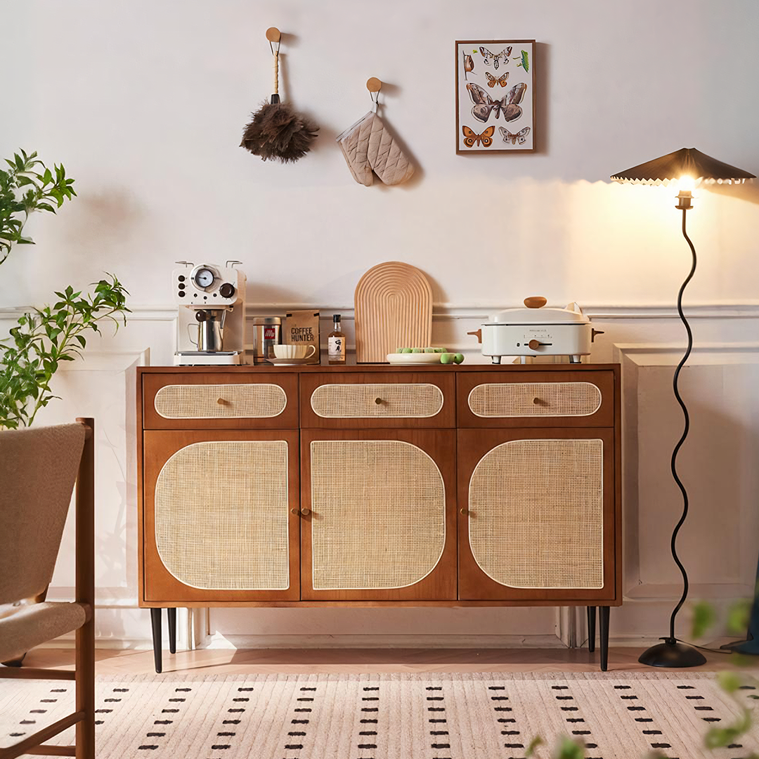 Antonio Long Sideboard, Solid Wood - gloss sideboard