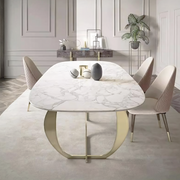 Arpen Dining Table, Marble, Dining Table Set - round dining table and chairs