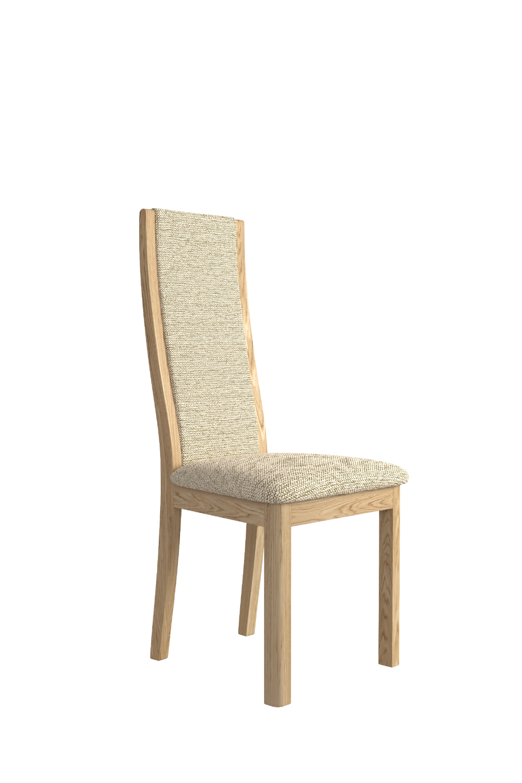 Stockholm High Back Chair in Natural Fabric
