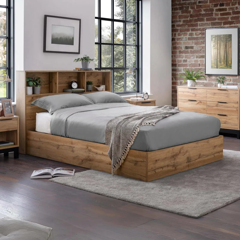 Wooden bed iconic abode