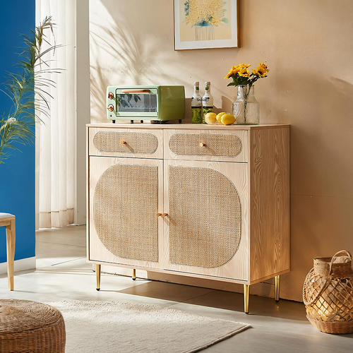 Barbary Rattan Sideboard, Black Or Oak - sideboard the range