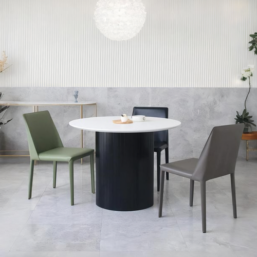 Barbican Round Dining Table - round dining room table and chairs