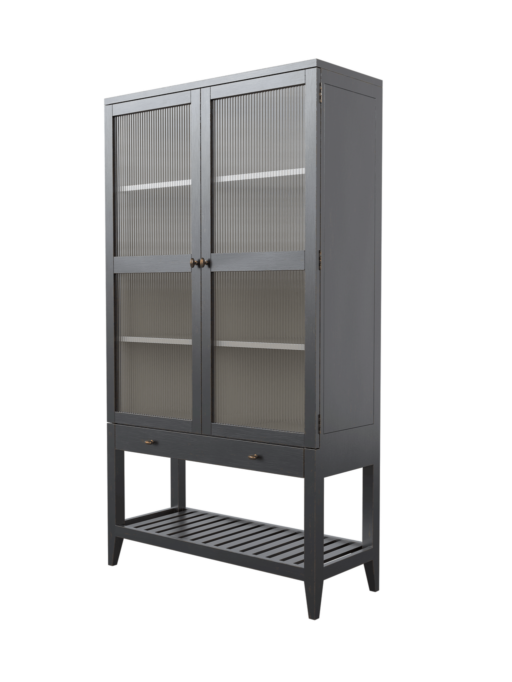 Barwick 2 Door 1 Drawer Glazed Cabinet