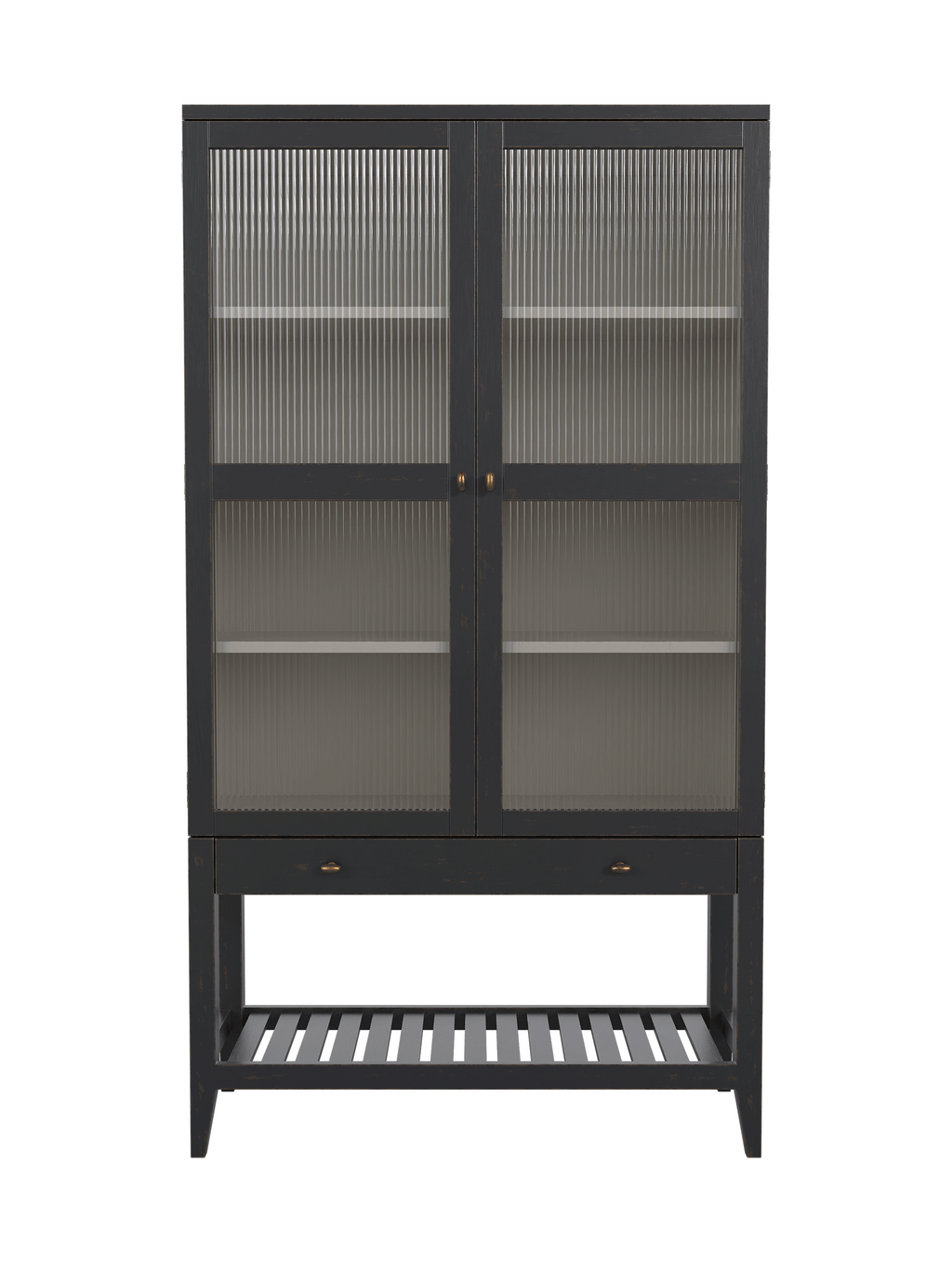 Barwick 2 Door 1 Drawer Glazed Cabinet