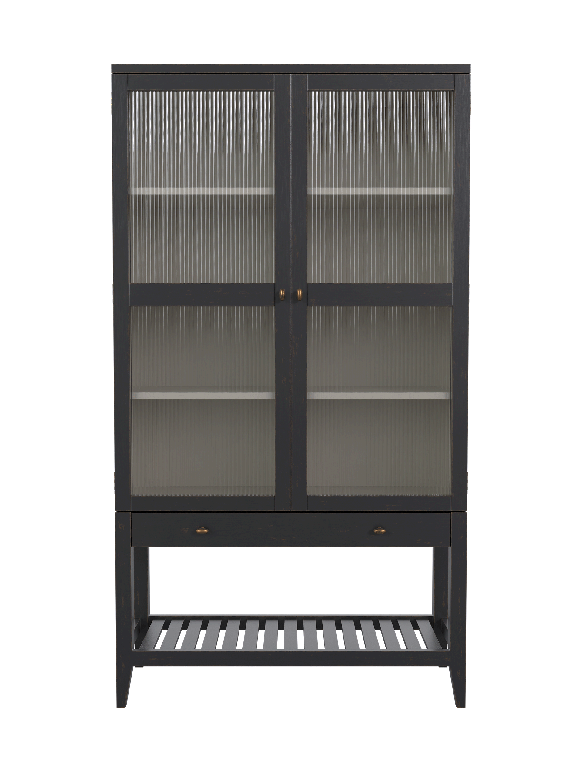 Barwick 2 Door 1 Drawer Glazed Cabinet