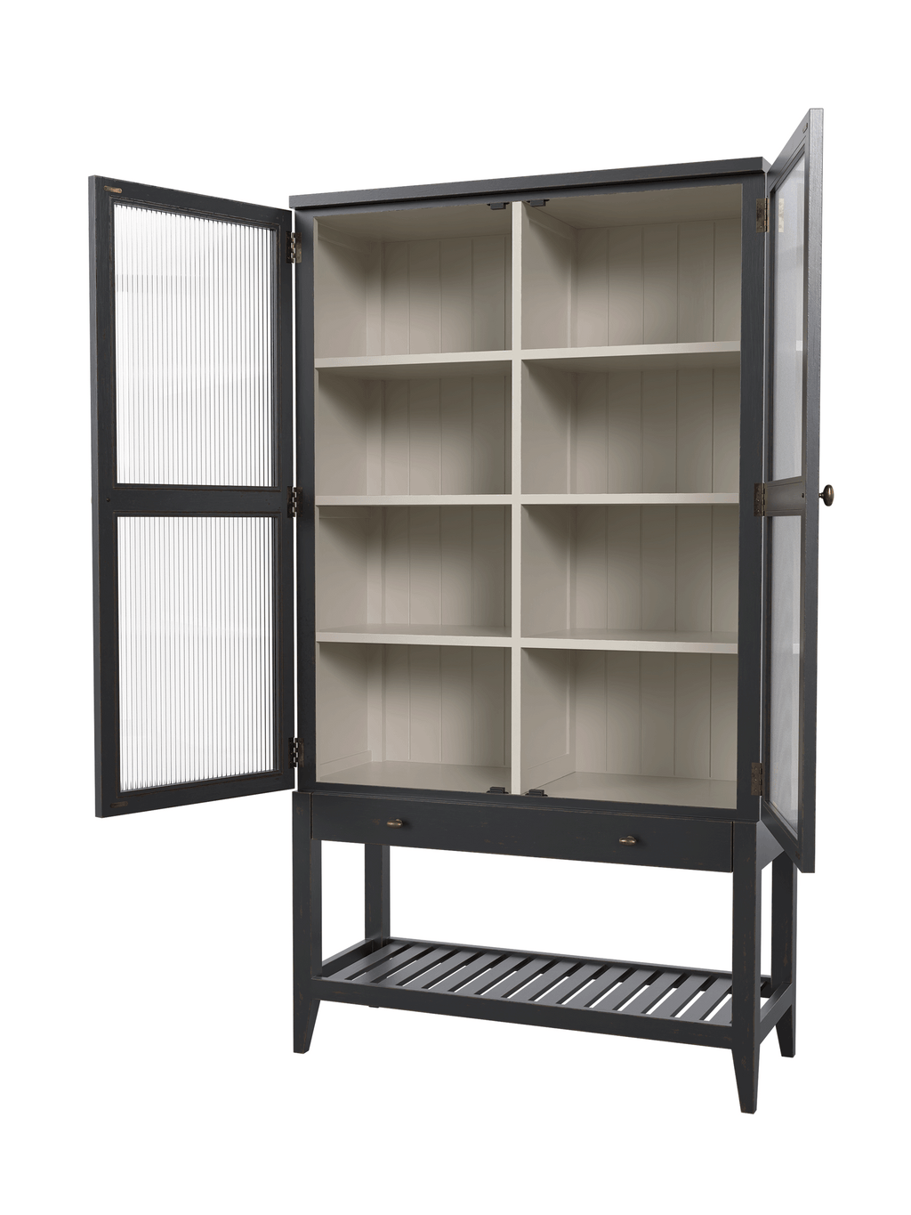 Barwick 2 Door 1 Drawer Glazed Cabinet