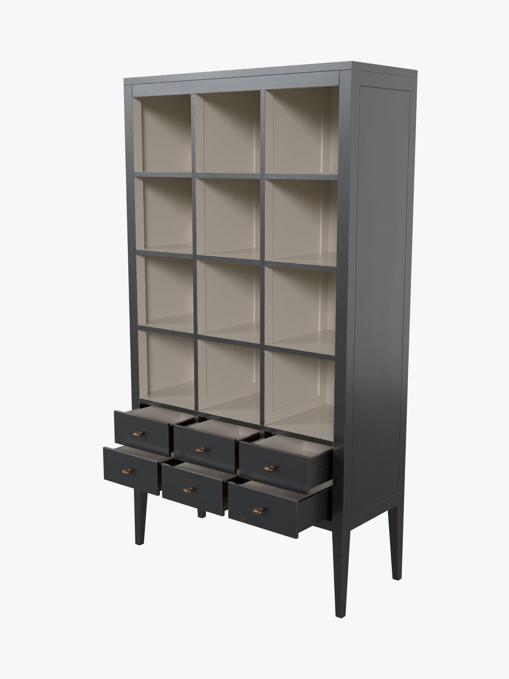 Barwick 6 Drawer Triple Bookcase