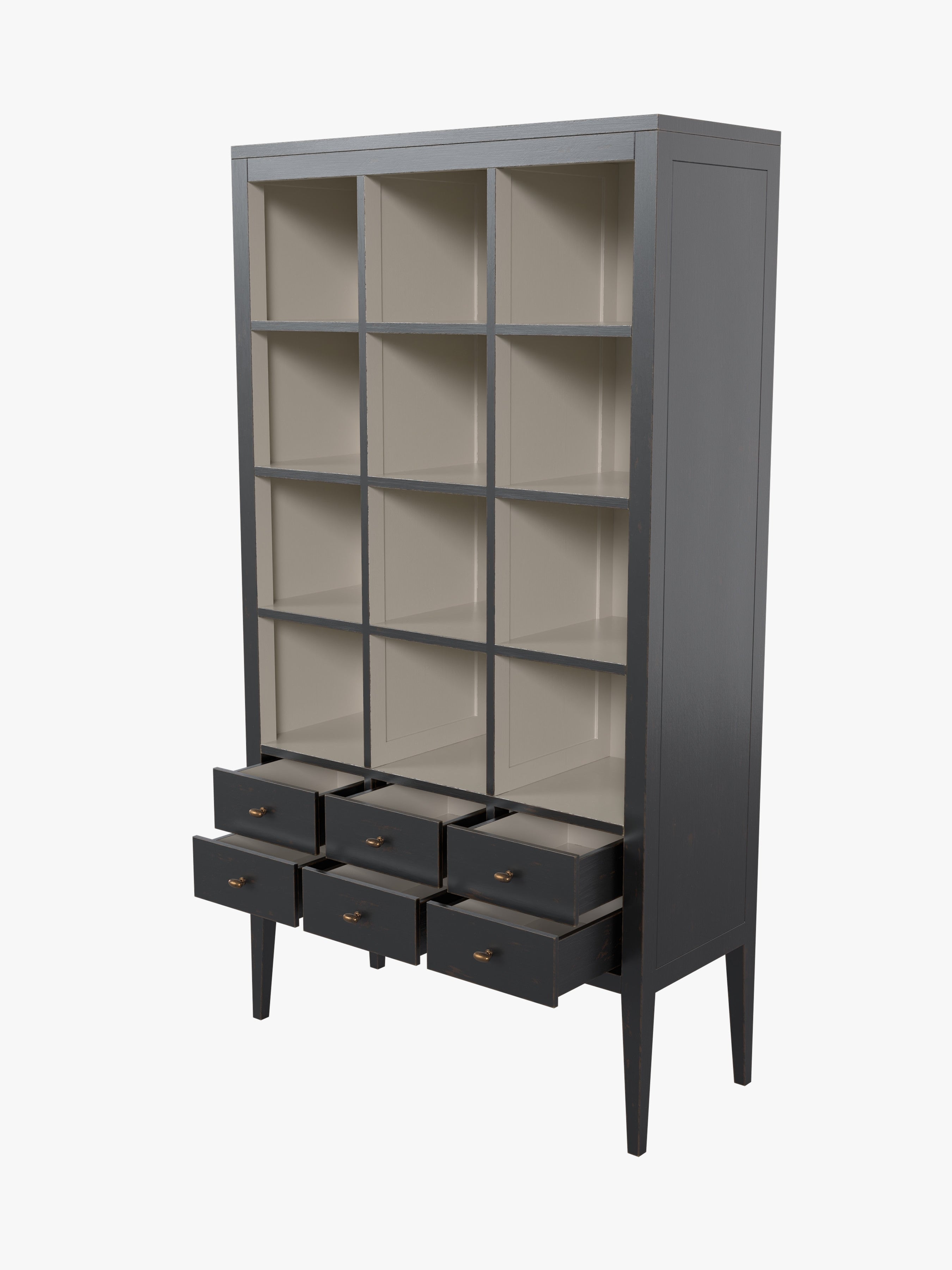 Barwick 6 Drawer Triple Bookcase