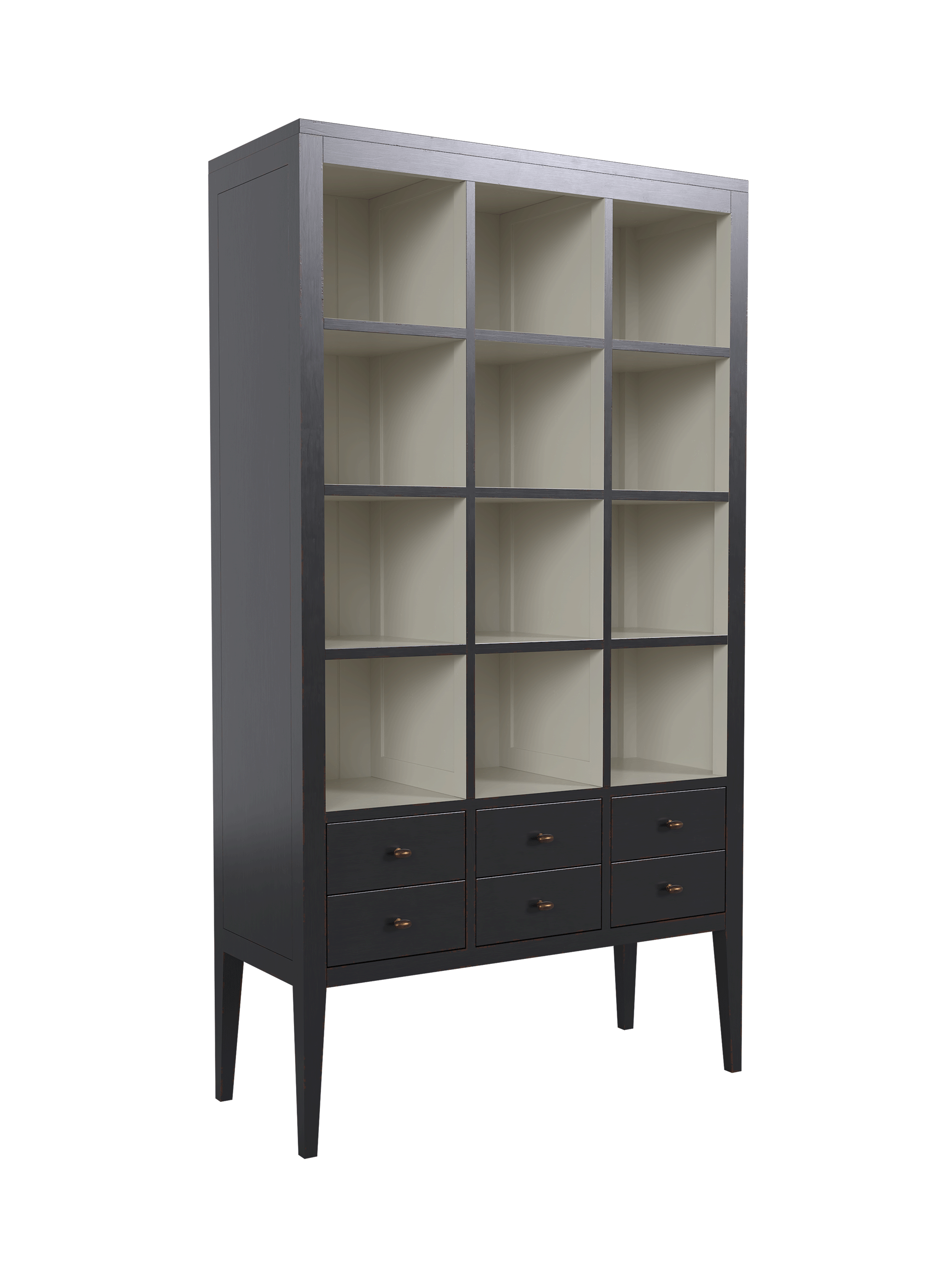 Barwick 6 Drawer Triple Bookcase