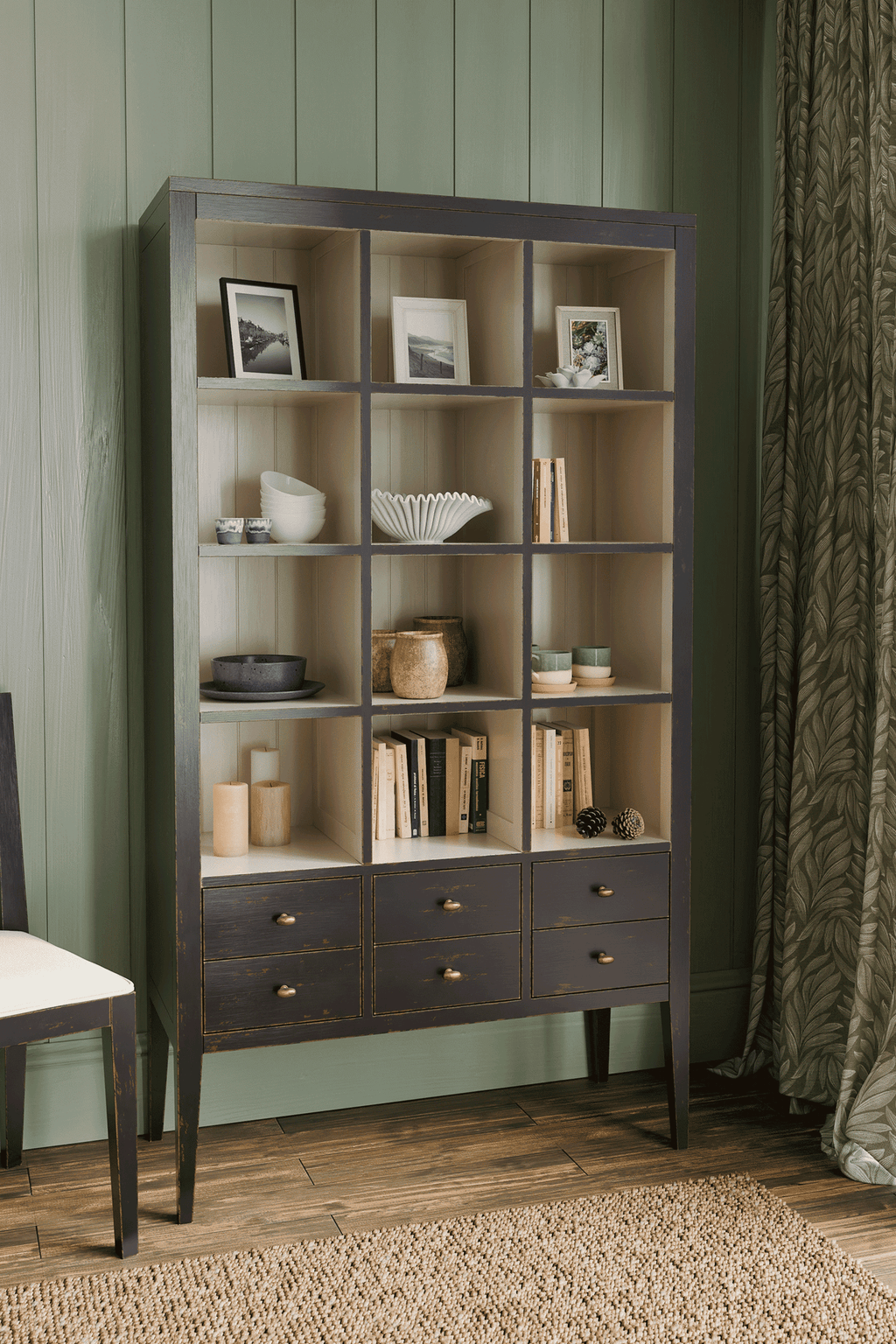 Barwick 6 Drawer Triple Bookcase