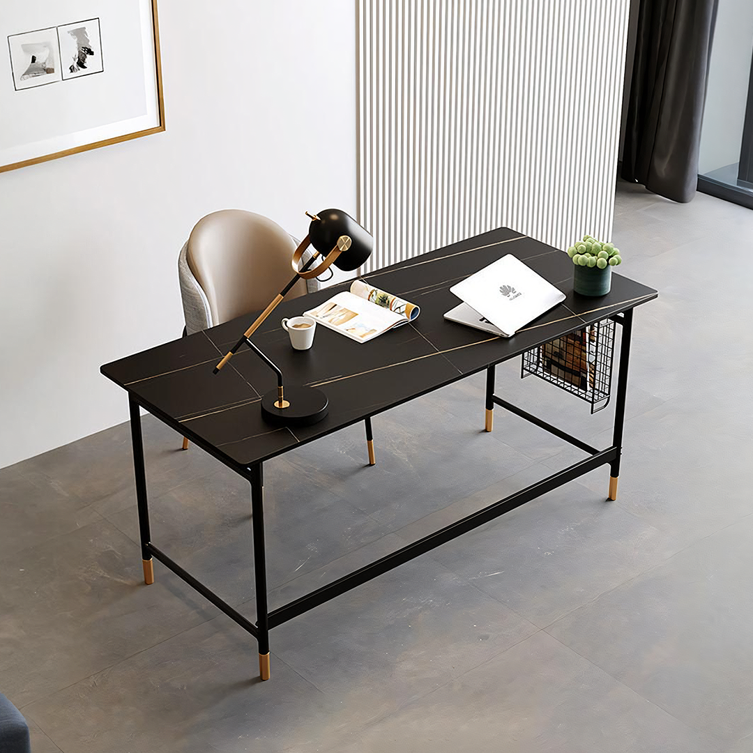 Bleeker Office Desk, Sintered Stone - large home office desk