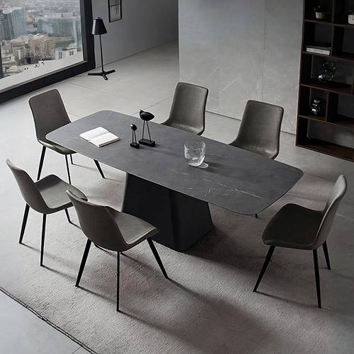 Bontempi Dining Table, Sintered Stone - oak dining table and