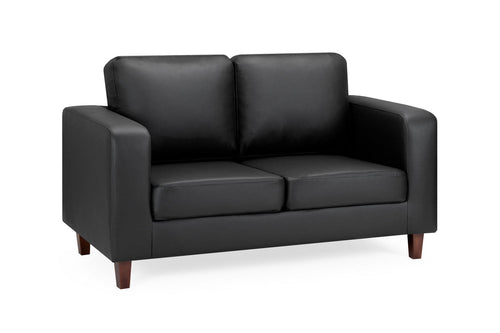 Box Sofa Black 2 Seater