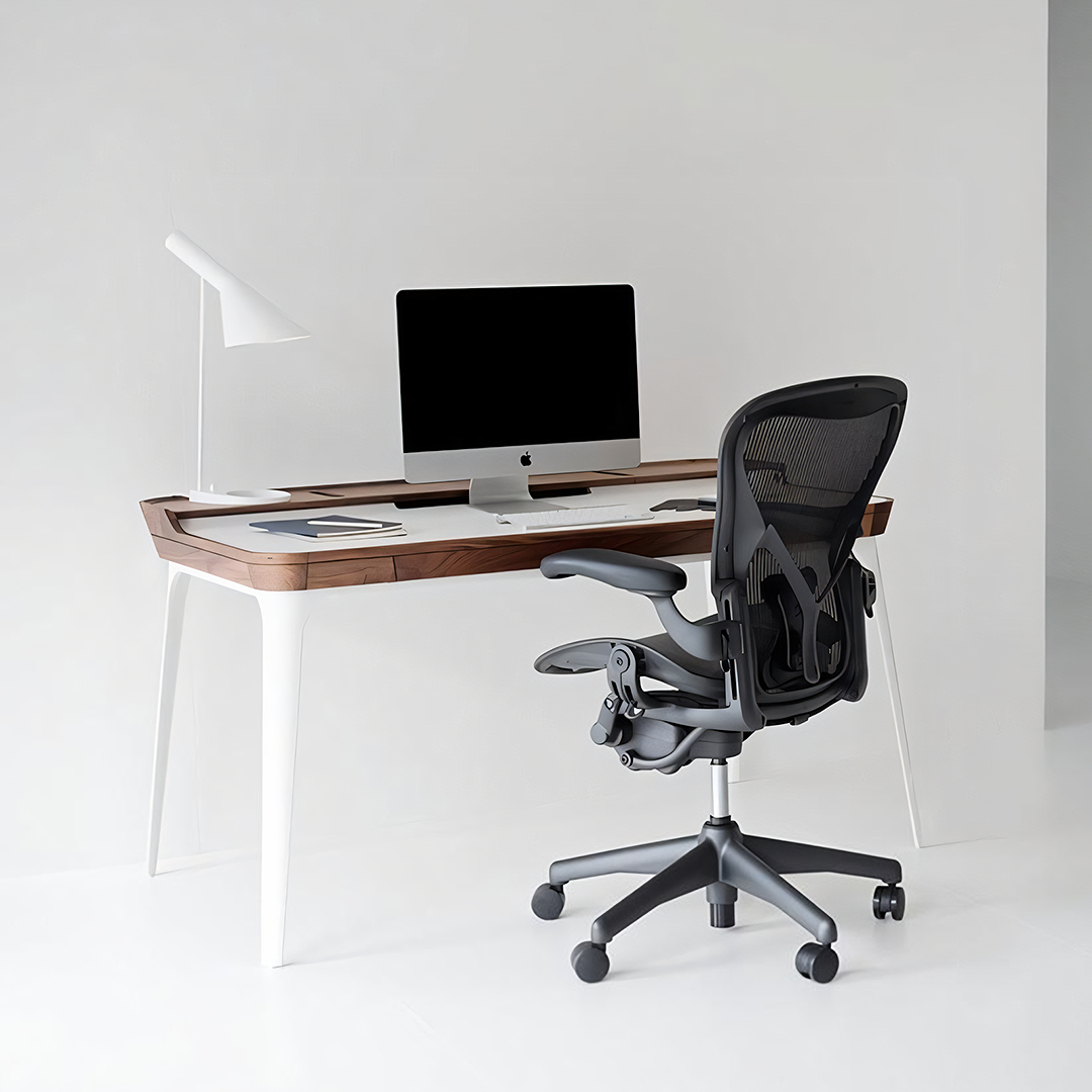 Brannan Office Desk, Wood - height adjustable office desk