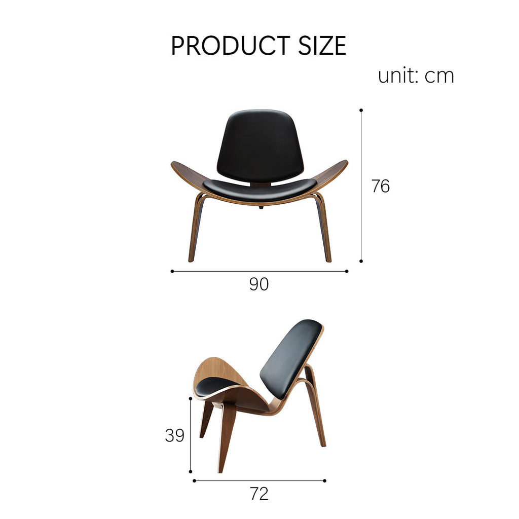 Hans Wegner CH07 Shell Chair, Walnut & Black | Weilai Concept