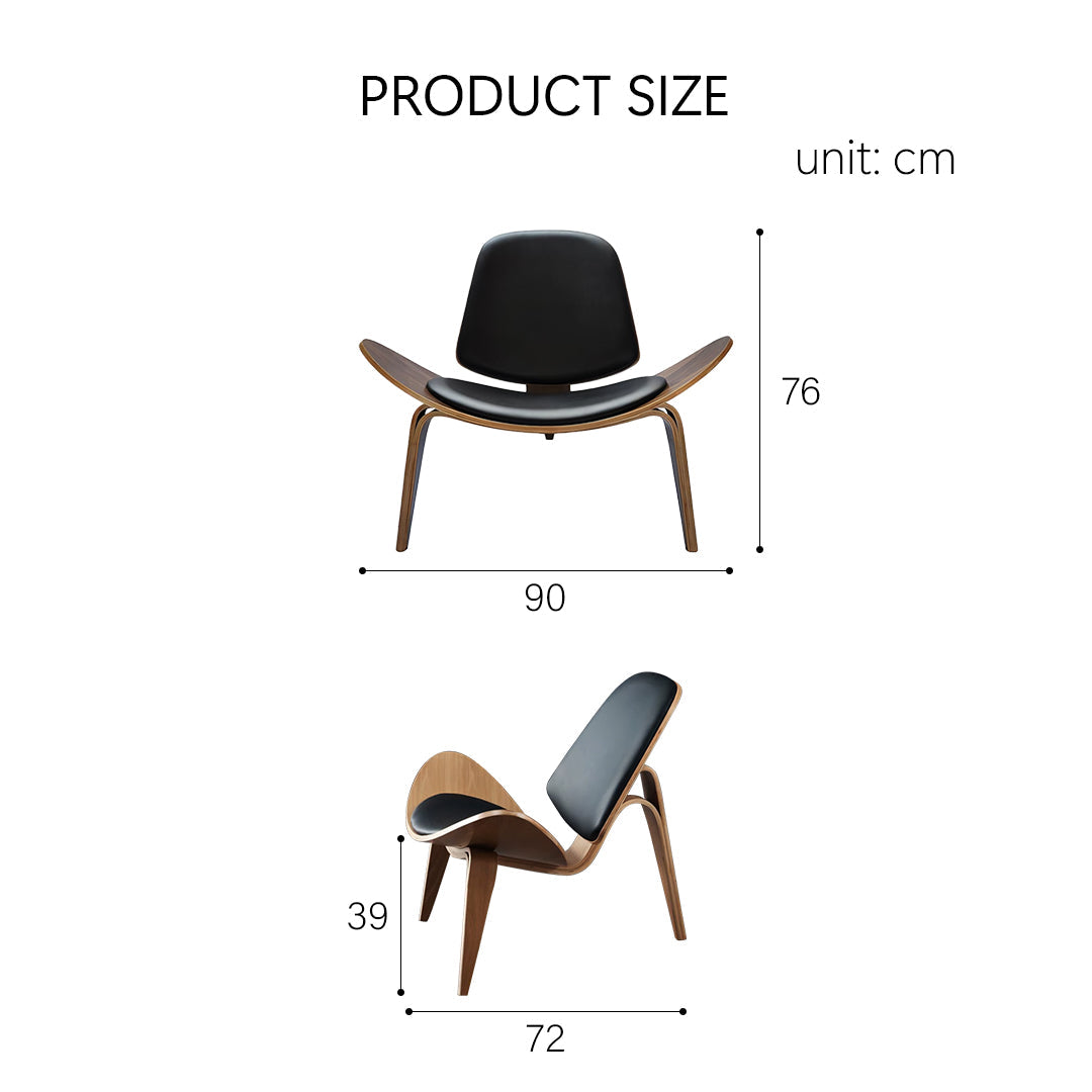 Hans Wegner CH07 Shell Chair, Walnut & Black | Weilai Concept