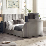 Clara Ottoman TV Bed 135cm - Dark Grey