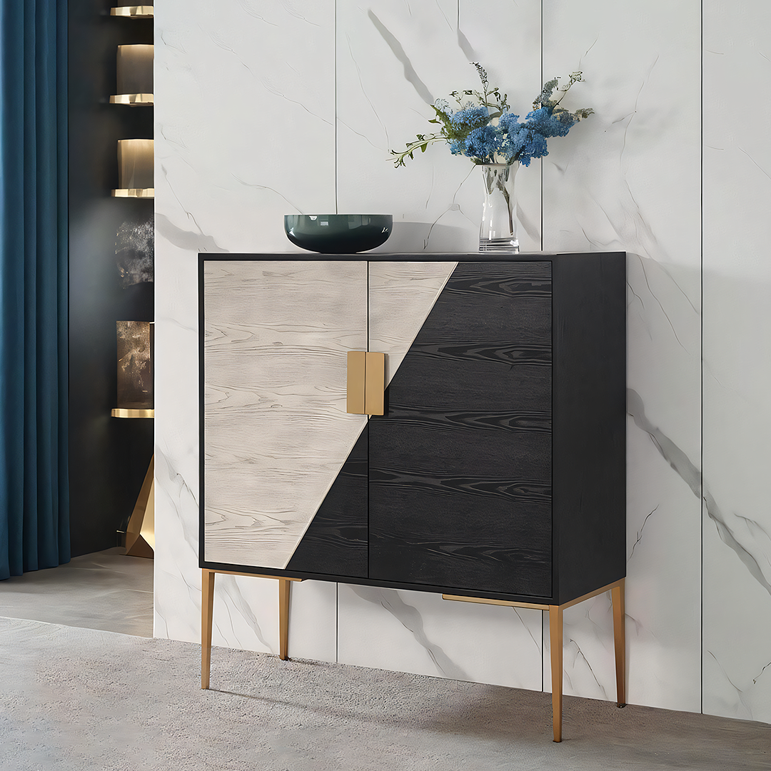 Sideboard, Side Cabinet, Wood - gray sideboard
