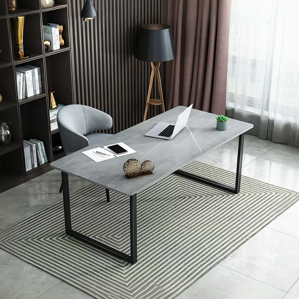Casson Office Desk, Sintered Stone - office desk chairs for bad backs