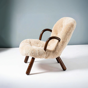 Classic Sheepskin Clam Armchair, Boucle-Weilai Concept-Weilai Concept