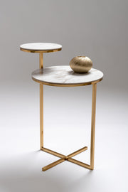 Cruz Side Table (Brushed Brass)