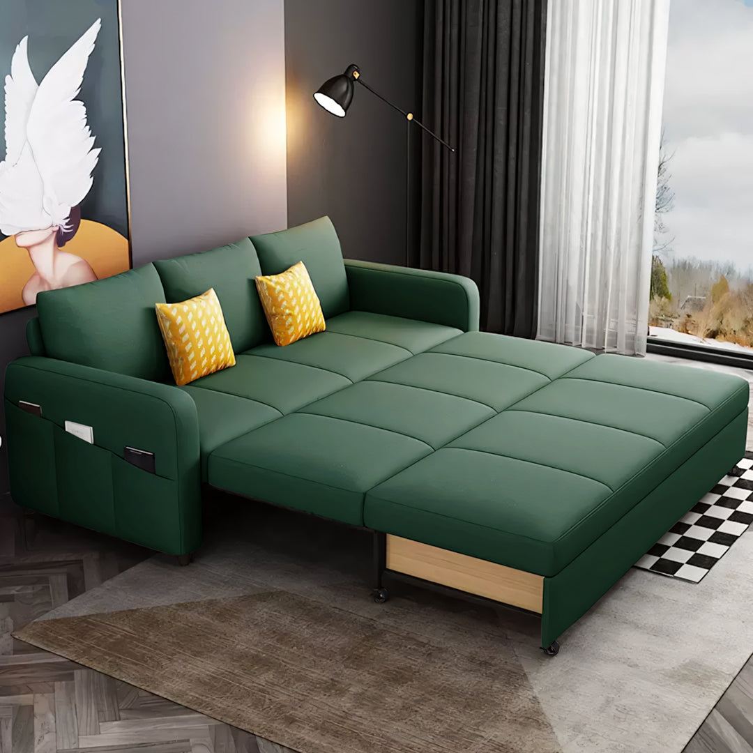 Gabriel Two Seater Sofa Bed, Linen with emma sofa bed