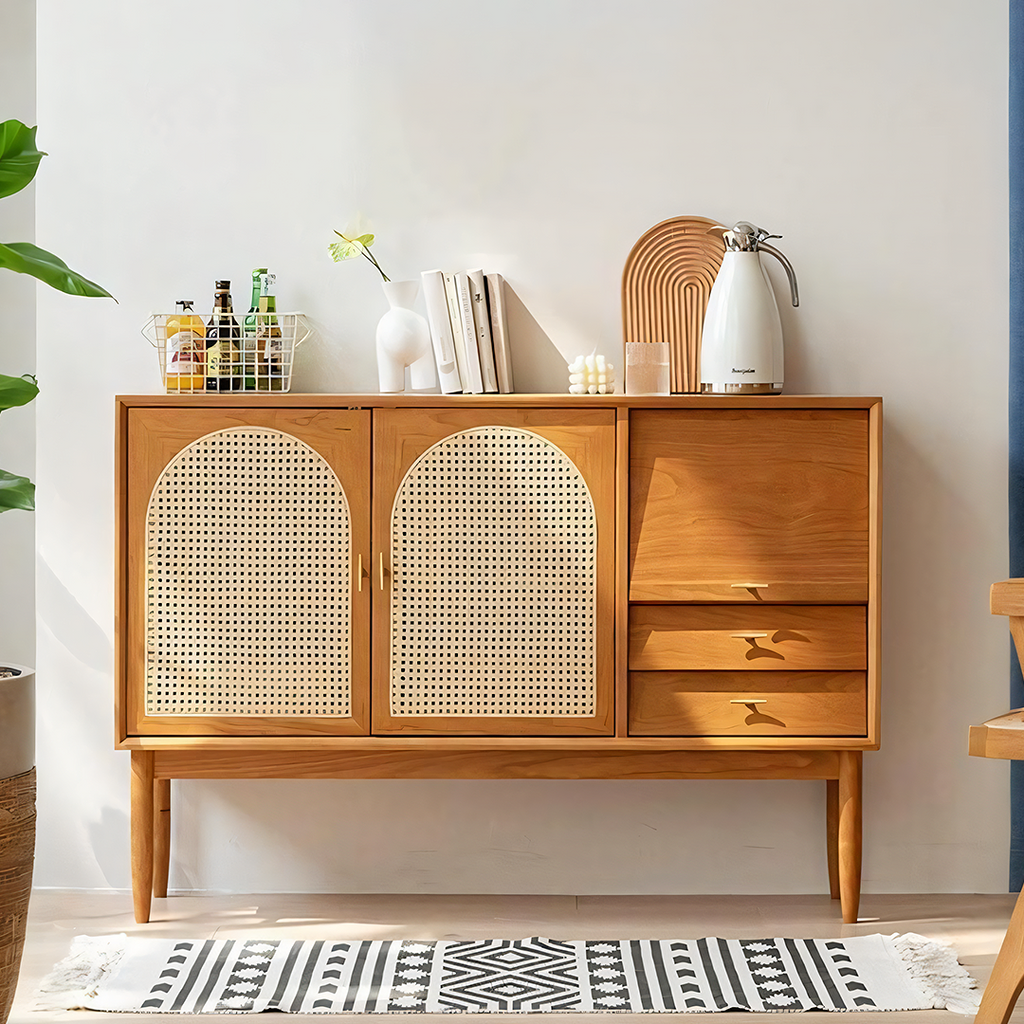 Dorota Sideboard, Natural Rattan - small sideboard for living room