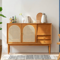 Dorota Sideboard, Natural Rattan - small sideboard for living room