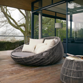 Elysia Rattan Round Outdoor Daybed - recliner sofa bed
