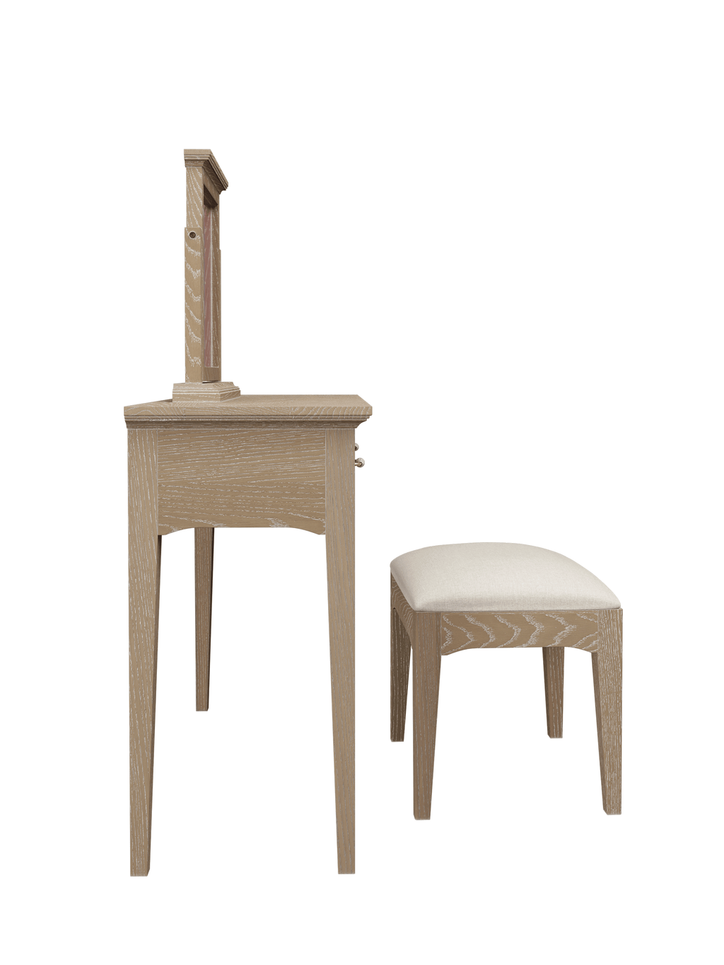 Ennis 2 Drawer Dressing Table, Stool & Mirror Set