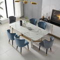 FenX Dining Table, Dining Table, Sintered Stone And Gold - modern dining tables