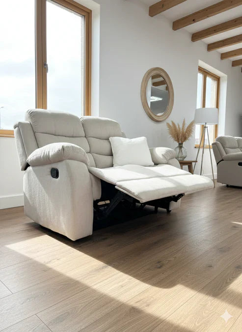 Stanley Manual Recliner Sofa Beige Armchair