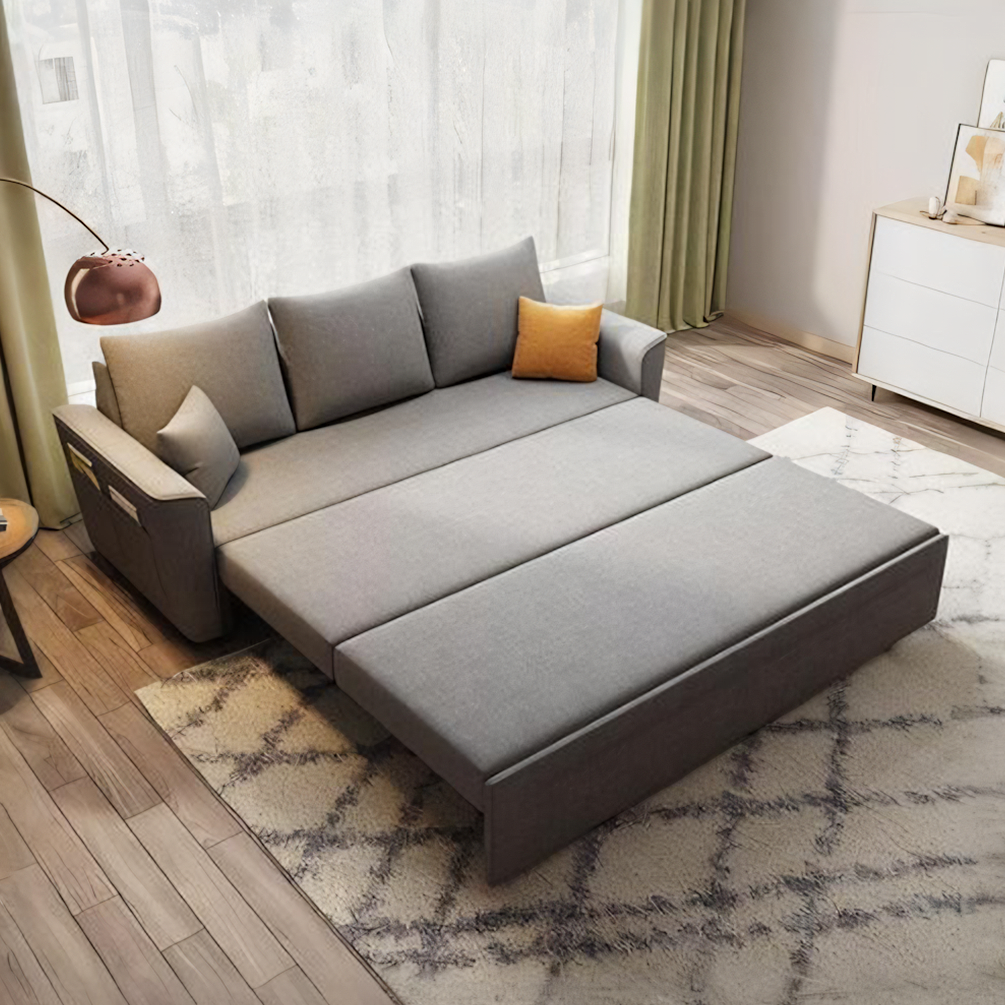 Gertrude Sofa Bed Single Seater, Two Seater, Linen, product image